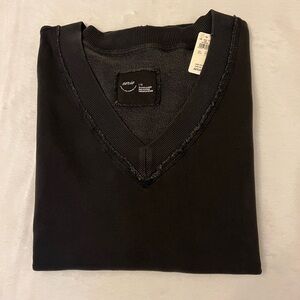 NWT Aerie Women's Black V-Neck Sweatshirt